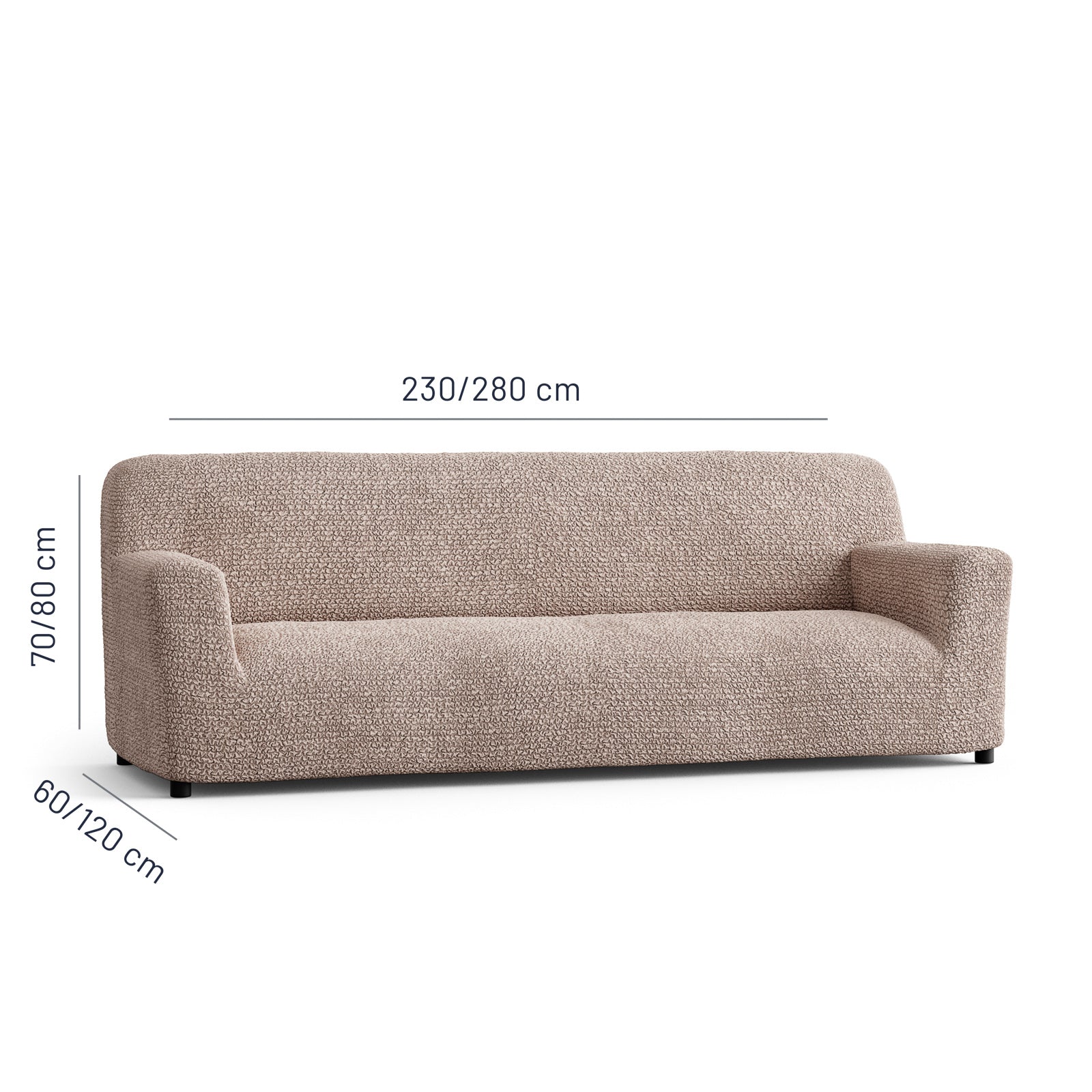 Microfibra - Funda Sofa 4 cuerpos Turtledove