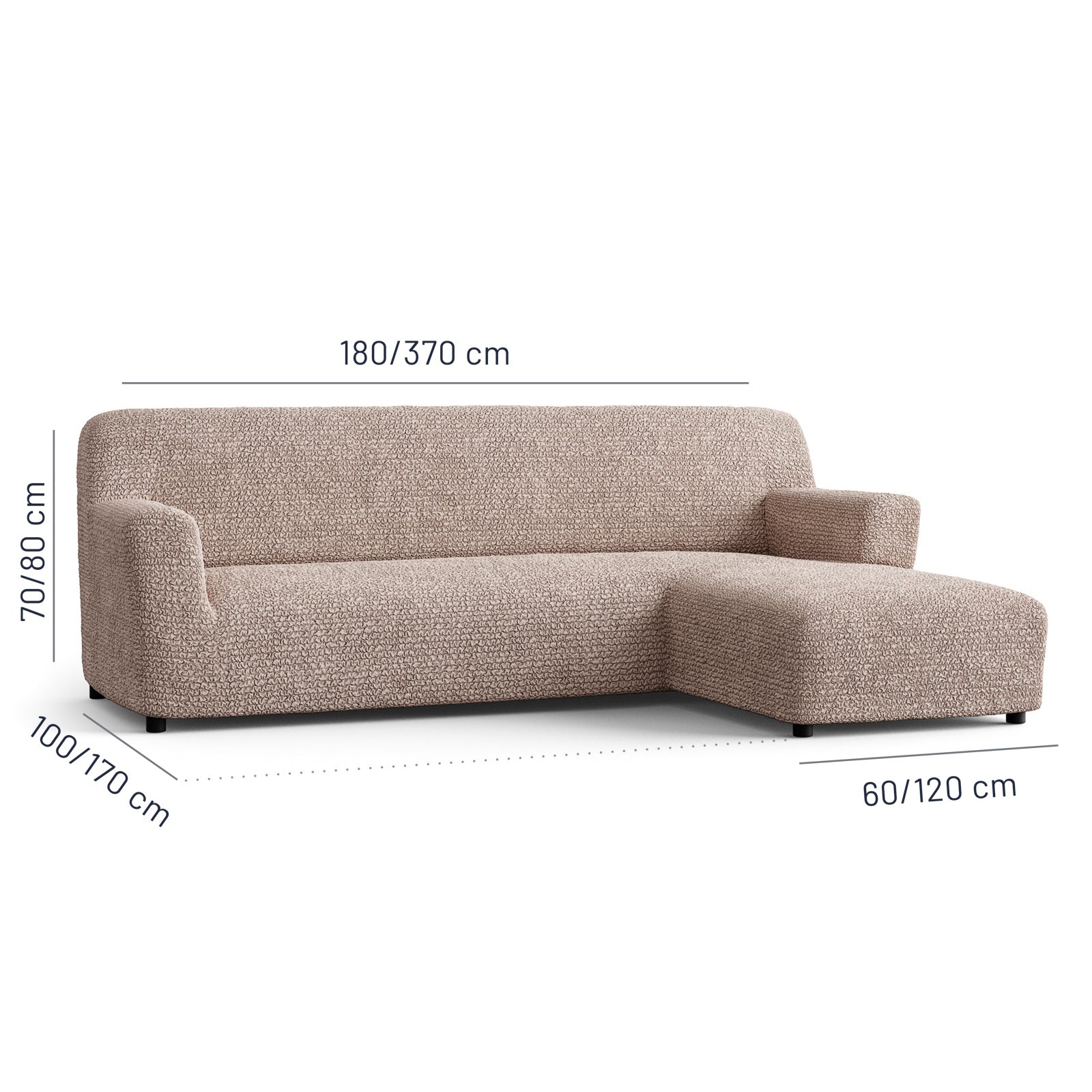 Microfibra - Funda Sofa L Derecho Turtledove