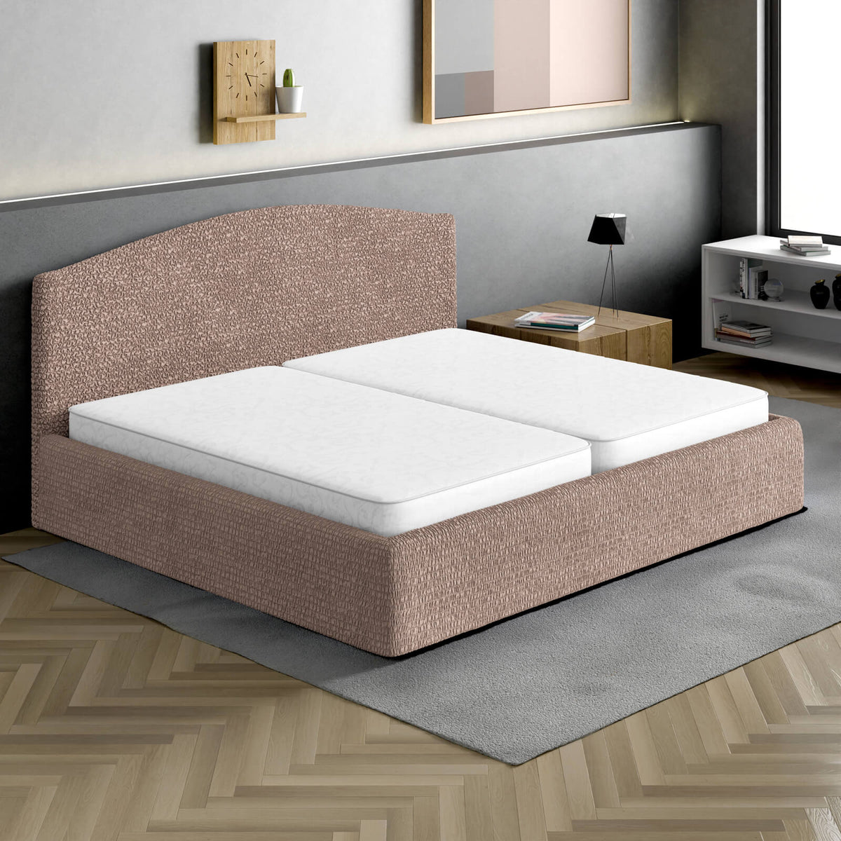 Microfibra - Funda Cama King Capuccino