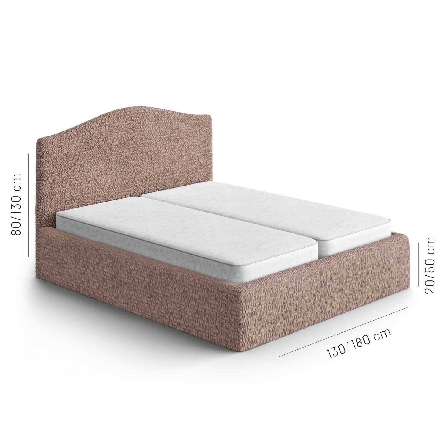 Microfibra - Funda Cama 2 Plazas Capuccino