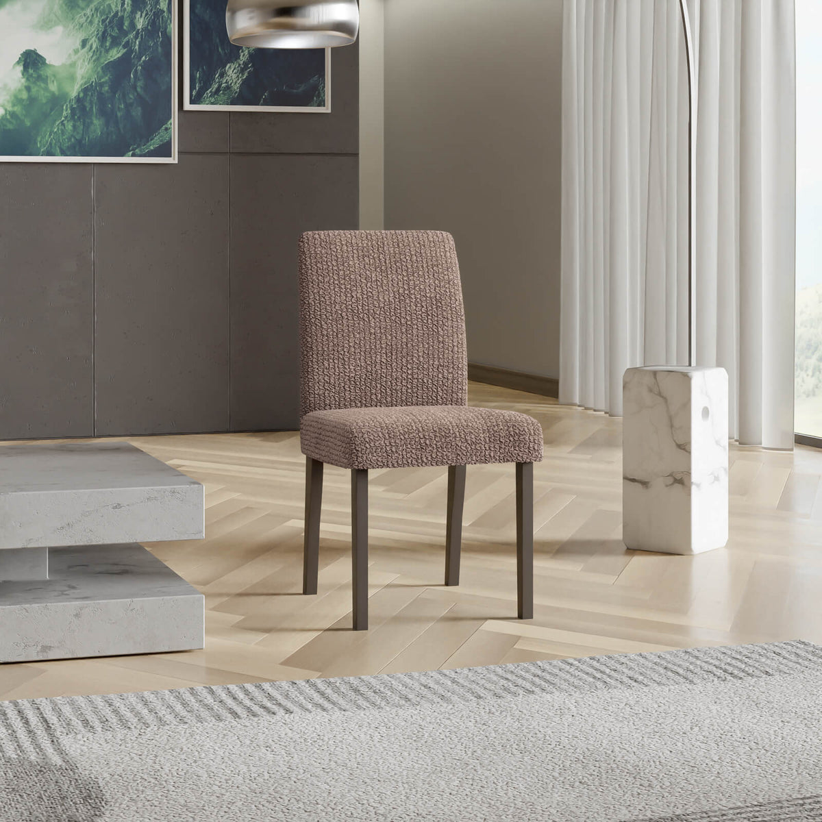 Microfibra - Funda Silla Capuccino