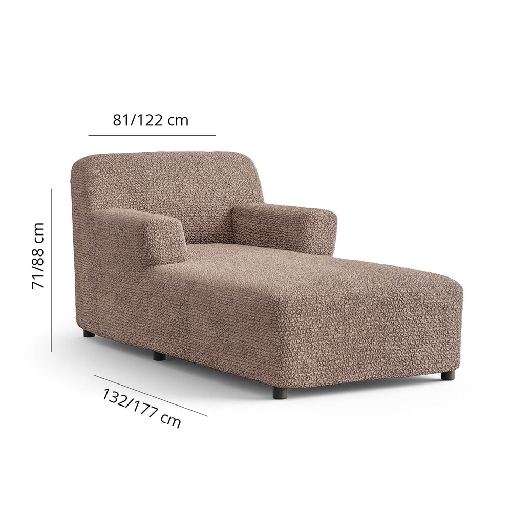 Microfibra - Funda Chaise Lounge Capuccino