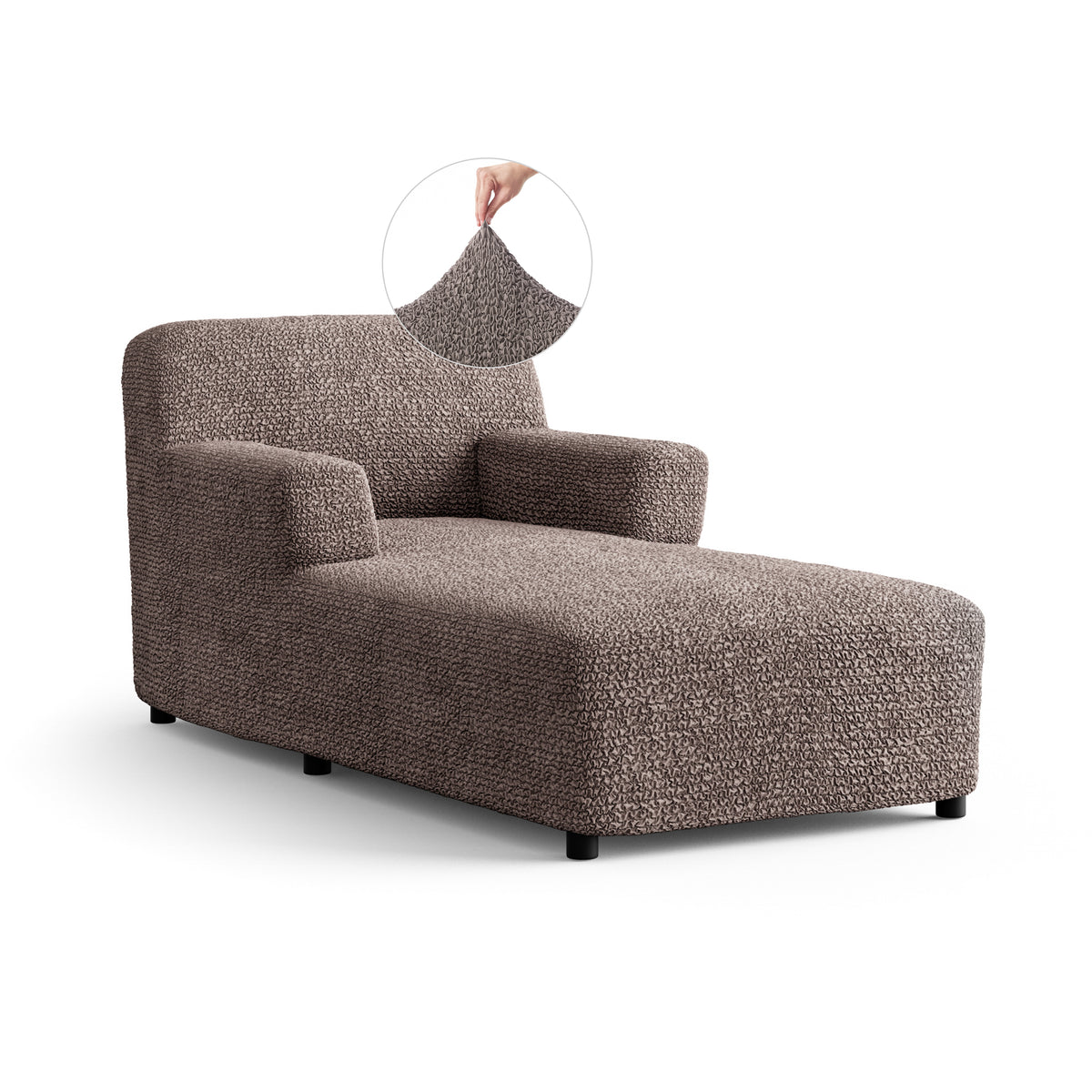 Microfibra - Funda Chaise Lounge Capuccino