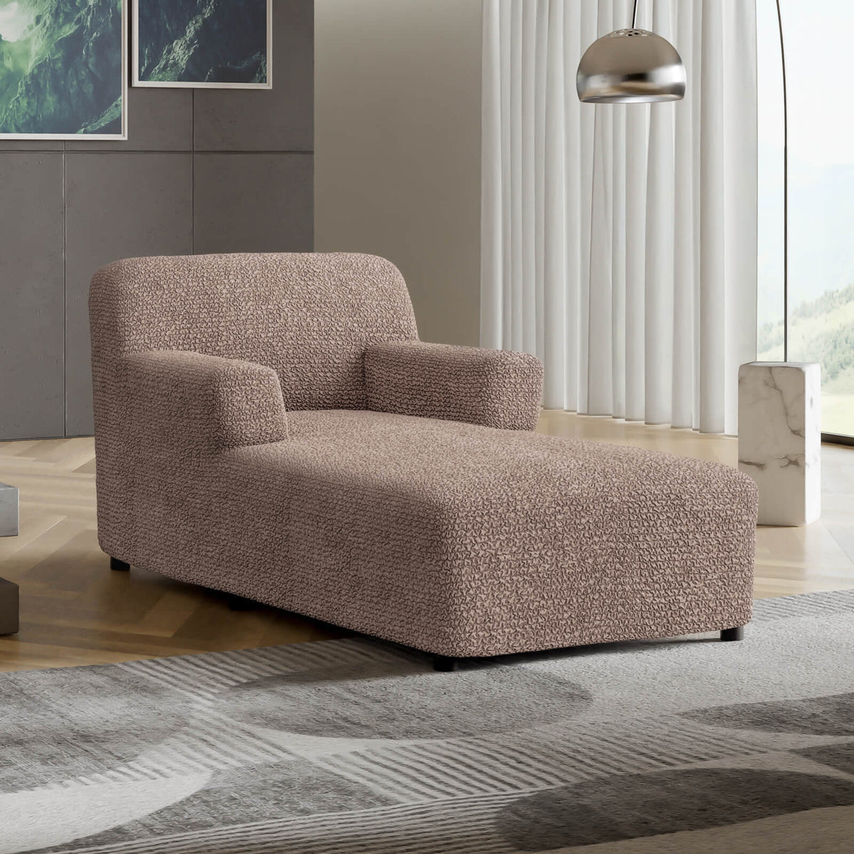 Microfibra - Funda Chaise Lounge Capuccino