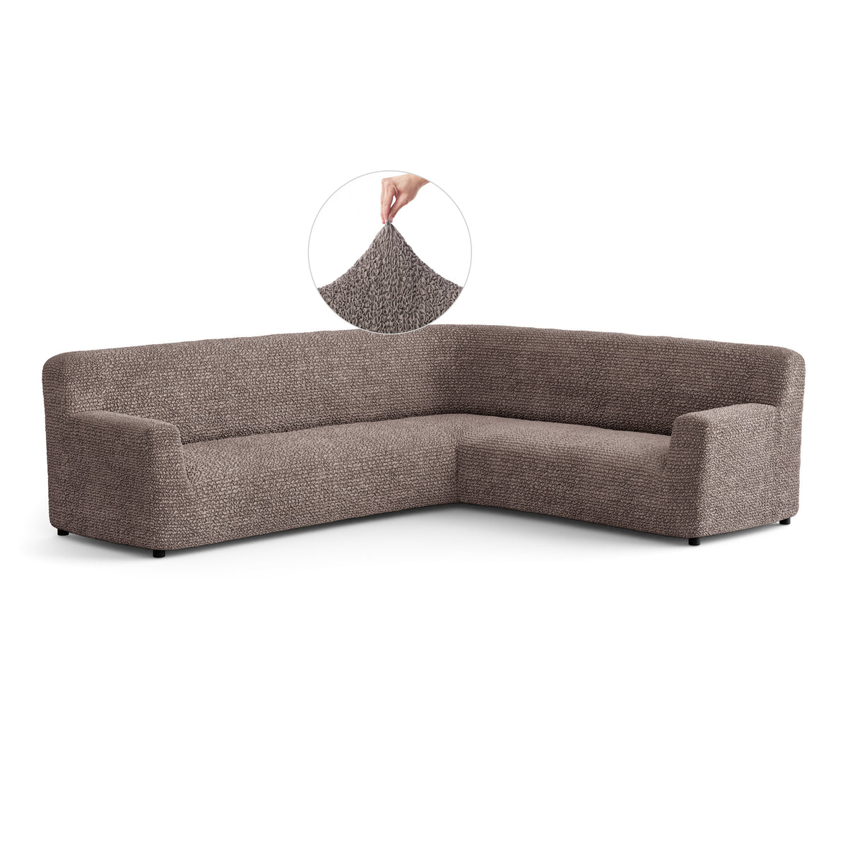 Microfibra - Funda Sofa Esquinero Capuccino