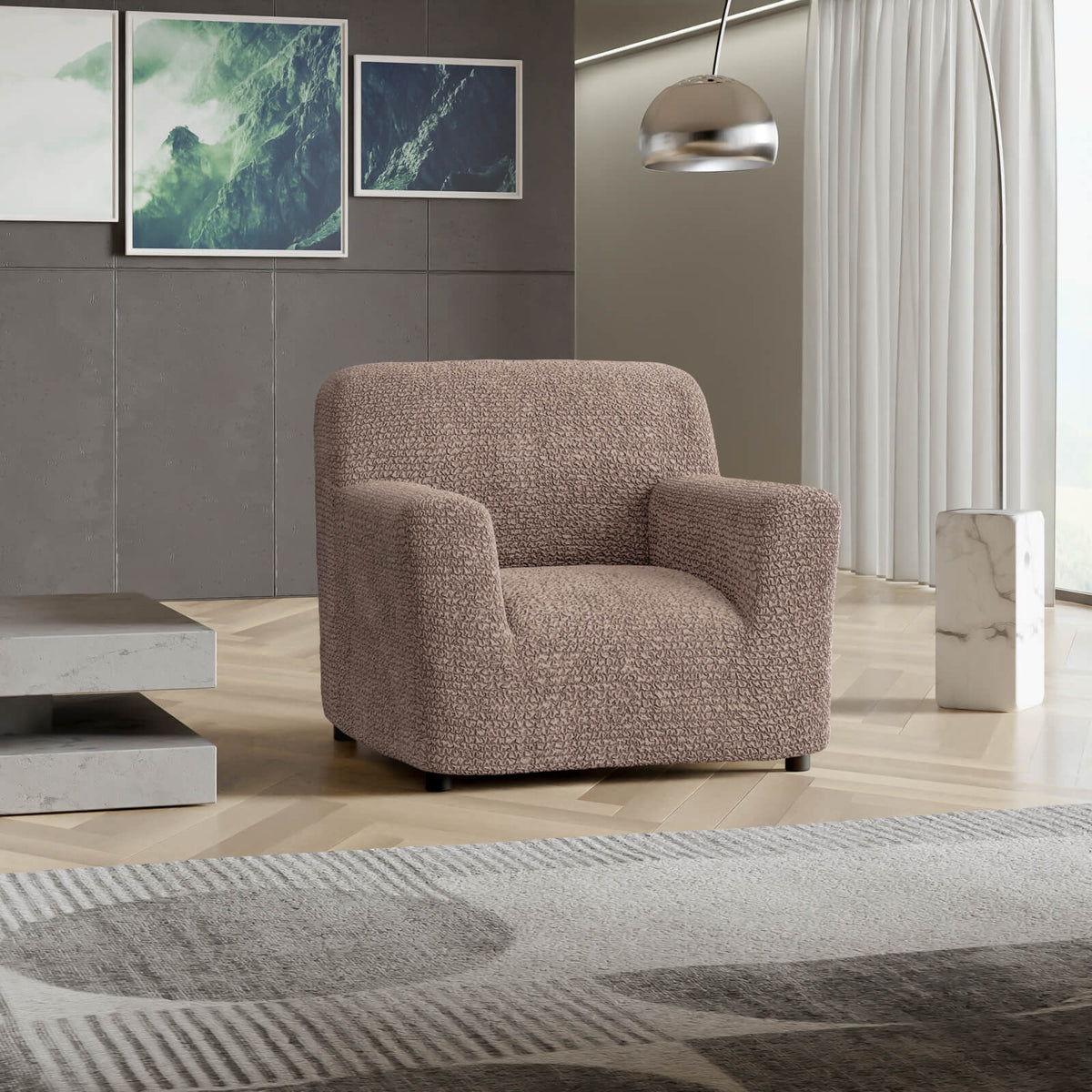 Microfibra - Funda Sillon Capuccino