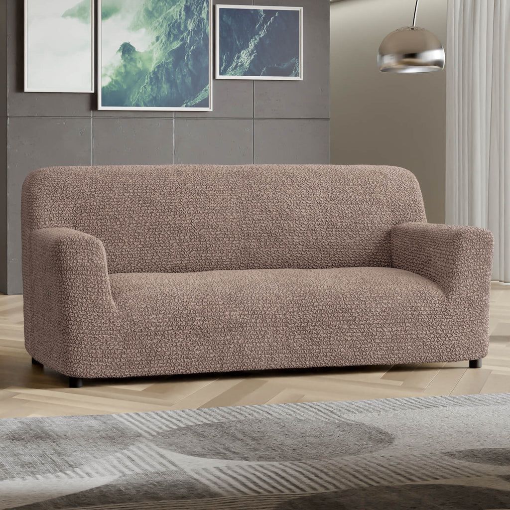 Microfibra - Funda Sofa 3 cuerpos Capuccino