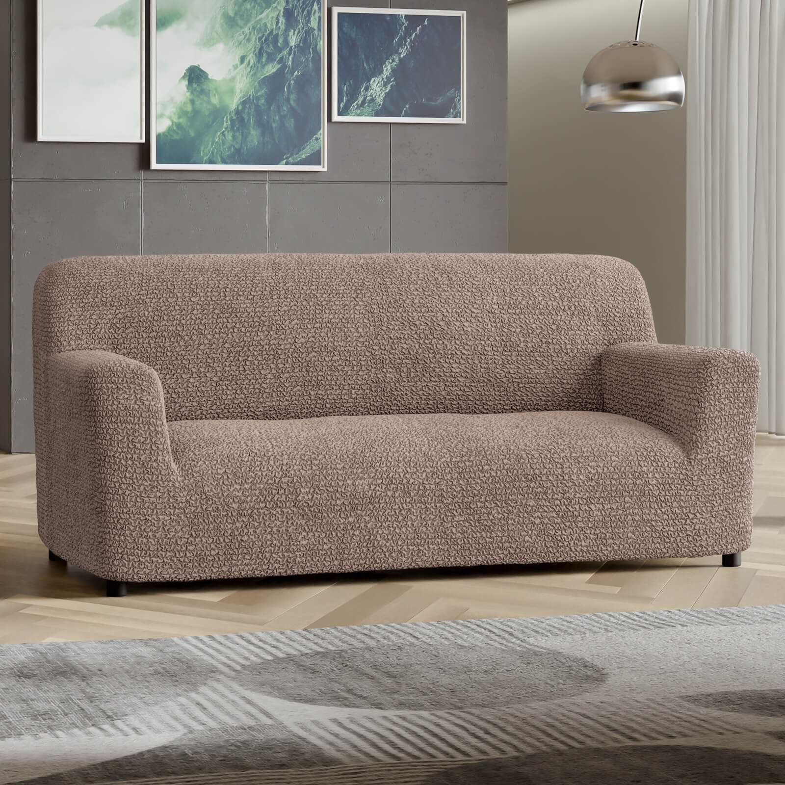 Microfibra - Funda Sofa 3 cuerpos Capuccino