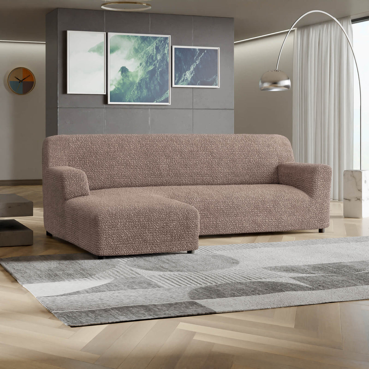 Microfibra - Funda Sofa L Izquierdo Capuccino