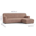 Microfibra - Funda Sofa L Derecho Capuccino