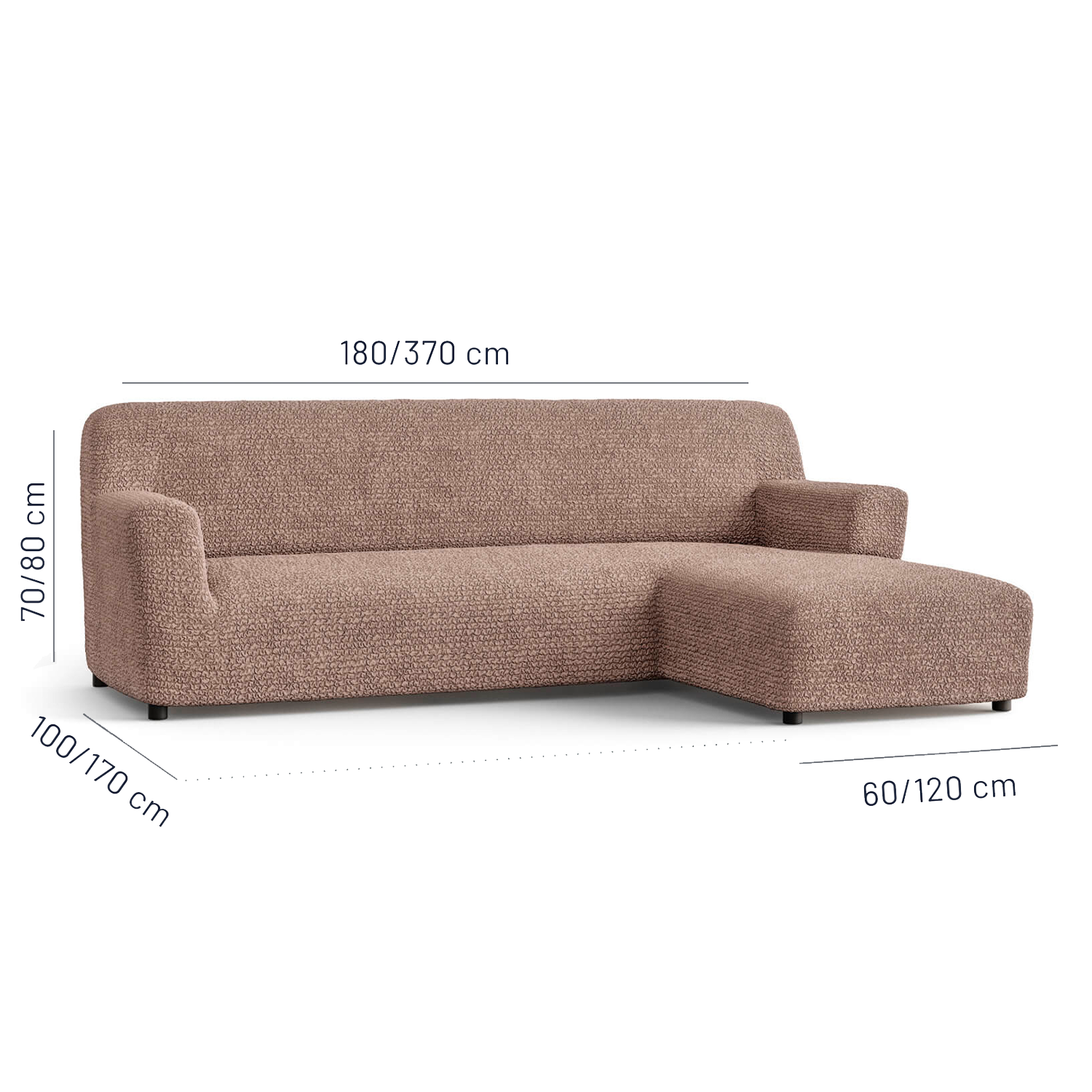 Microfibra - Funda Sofa L Derecho Capuccino