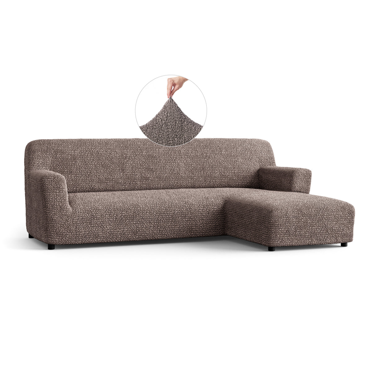Microfibra - Funda Sofa L Derecho Capuccino