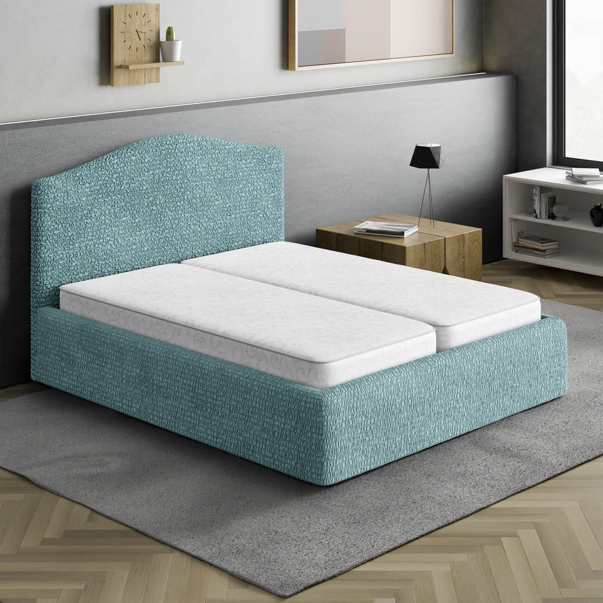 Microfibra - Funda Cama 2 Plazas Green Emerald