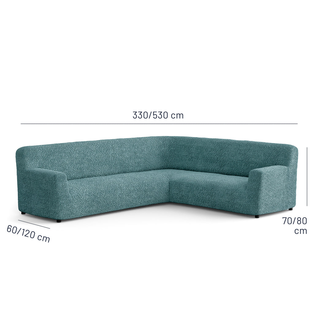 Microfibra - Funda Sofa Esquinero Green Emerald