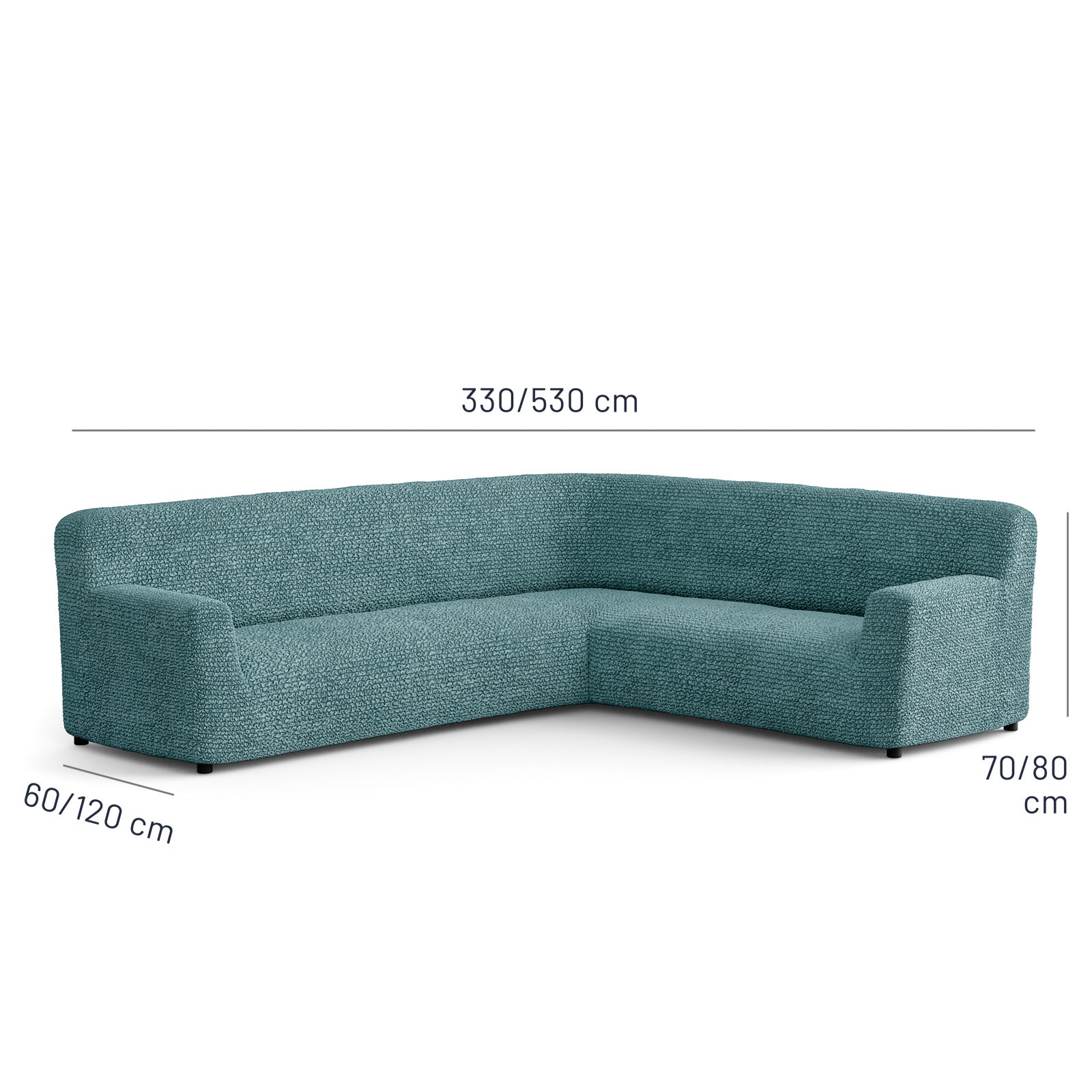 Microfibra - Funda Sofa Esquinero Green Emerald