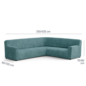 Microfibra - Funda Sofa Esquinero Green Emerald