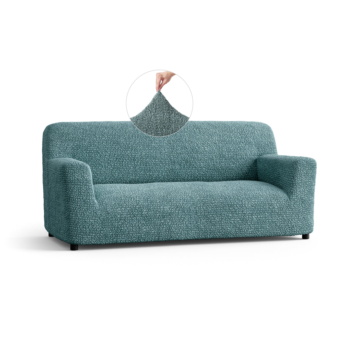 Microfibra - Funda Sofa 3 cuerpos Green Emerald