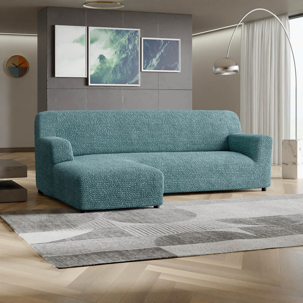 Microfibra - Funda Sofa L Izquierdo Green Emerald