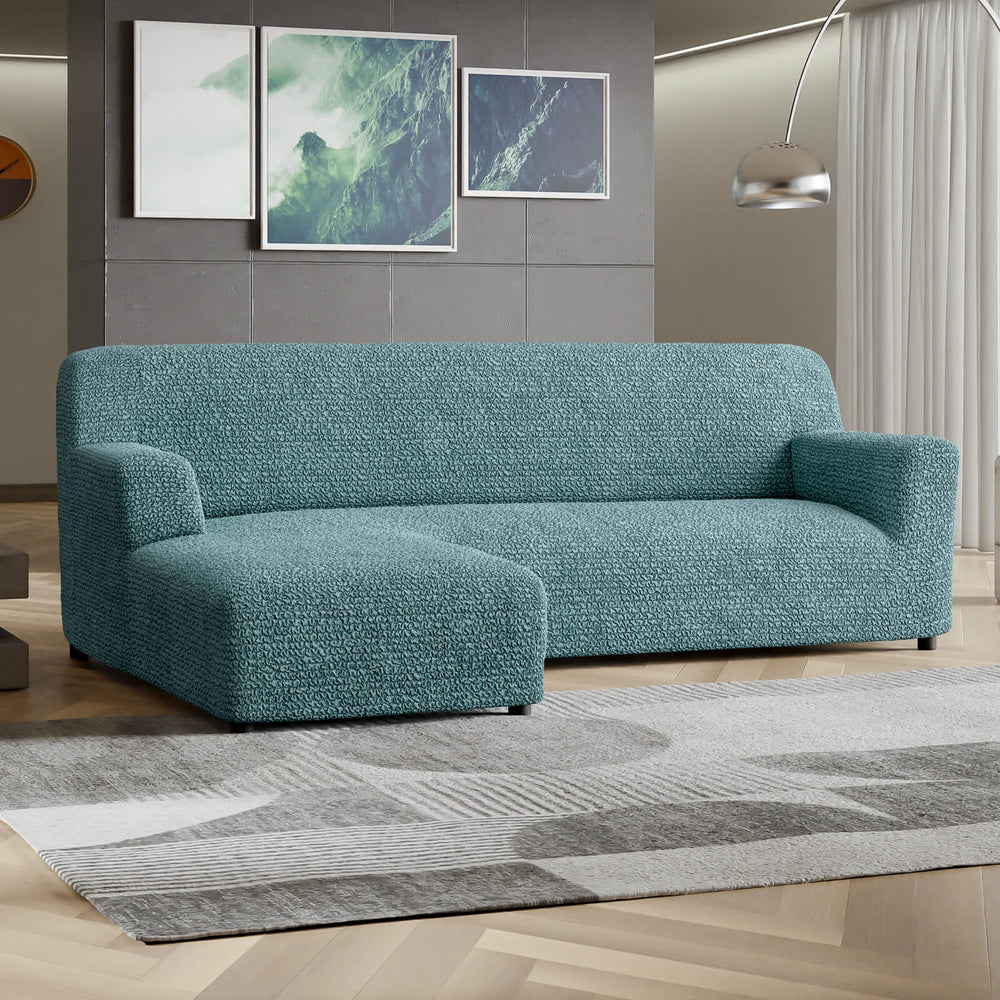 Microfibra - Funda Sofa L Izquierdo Green Emerald