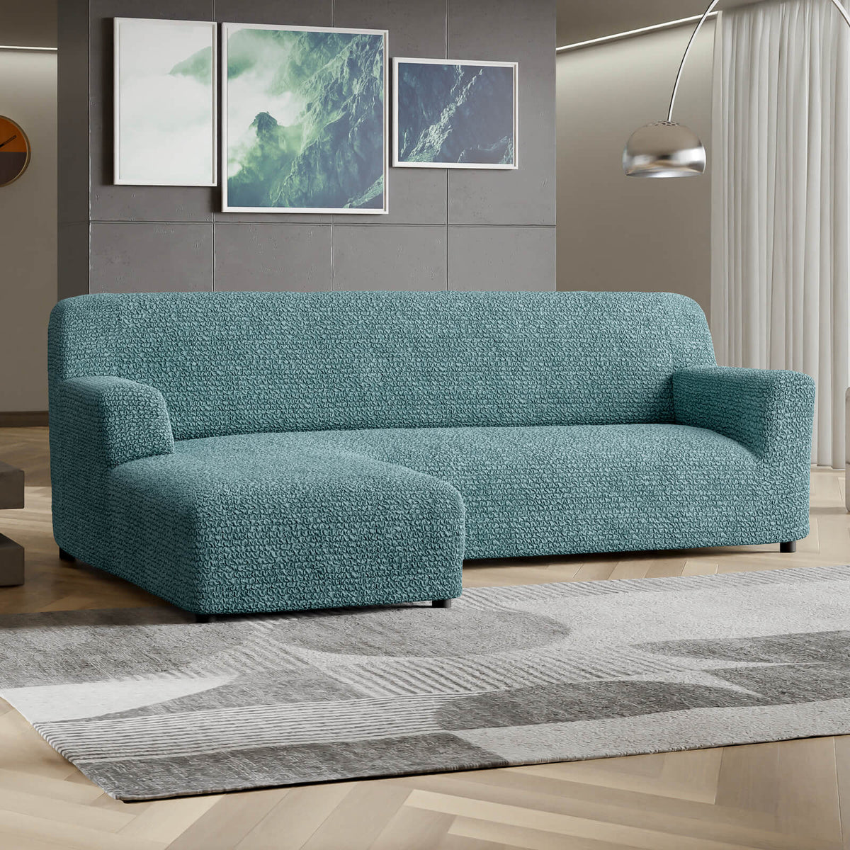 Microfibra - Funda Sofa L Izquierdo Green Emerald
