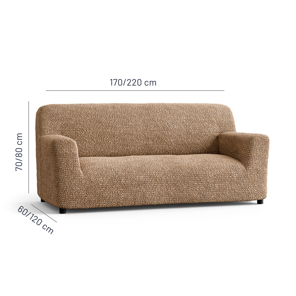 Microfibra - Funda Sofa 3 cuerpos Latte
