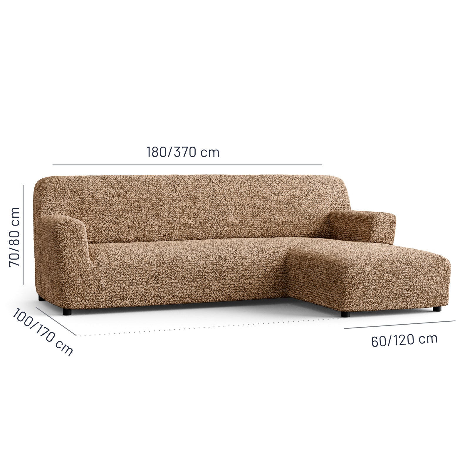Microfibra - Funda Sofa L Derecho Camel