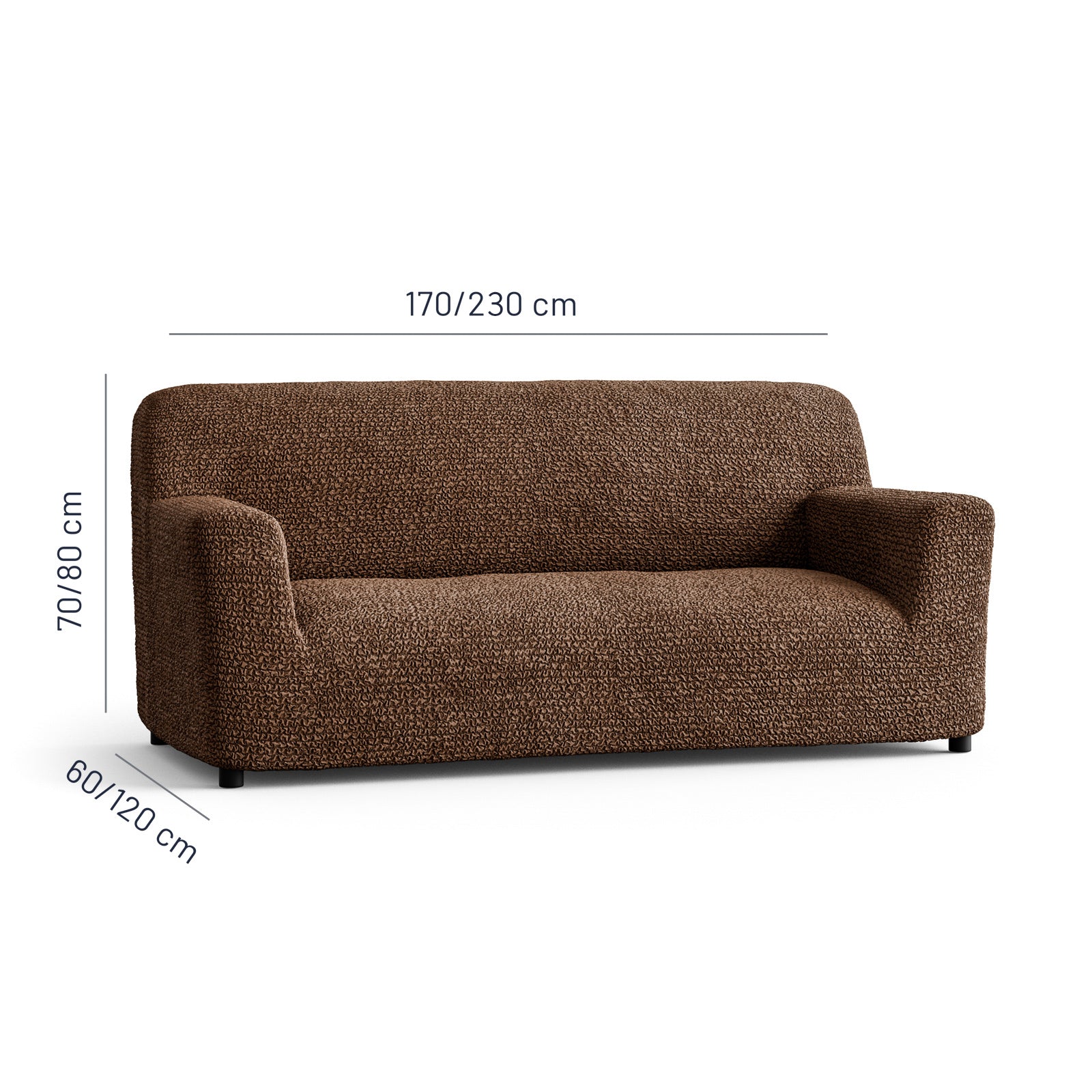 Microfibra - Funda Sofa 3 cuerpos Cocoa