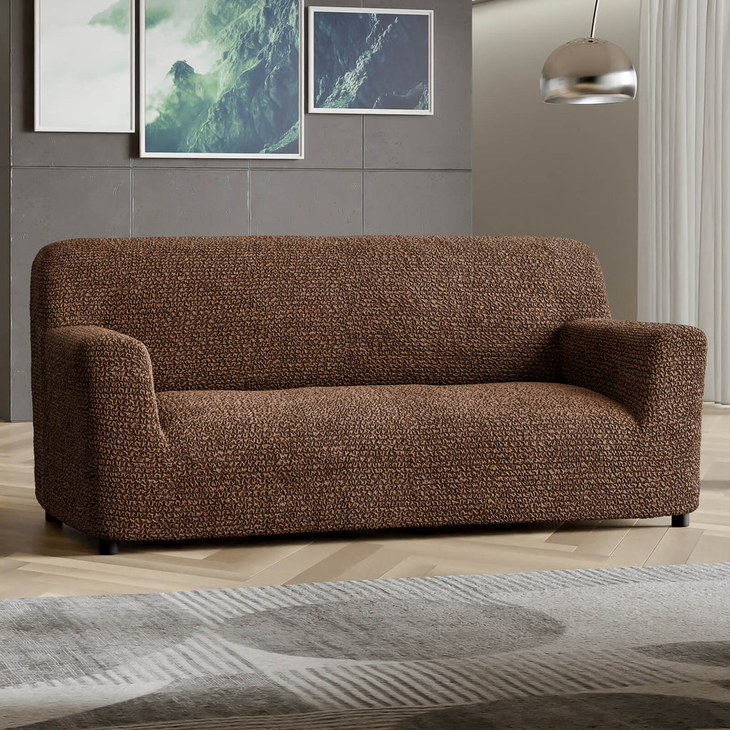 Microfibra - Funda Sofa 3 cuerpos Cocoa
