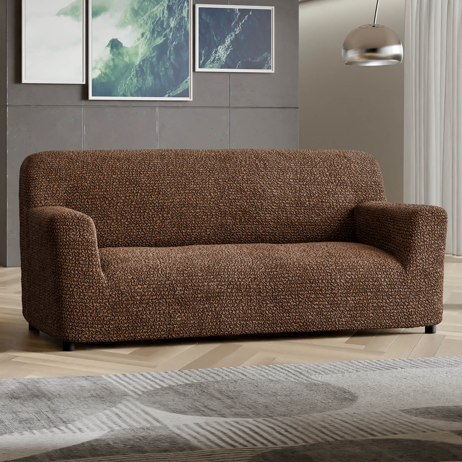 Microfibra - Funda Sofa 3 cuerpos Cocoa