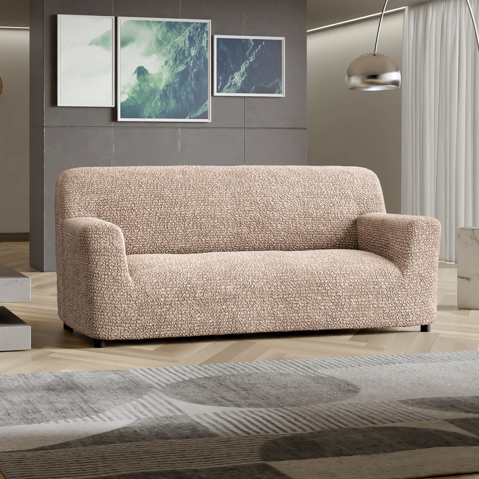 Microfibra - Funda Sofa 3 cuerpos Taupe