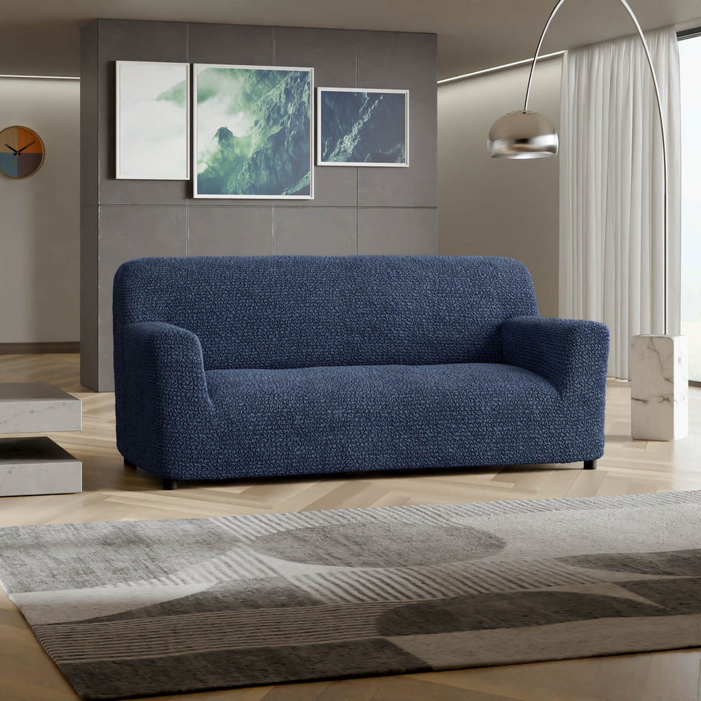 Microfibra - Funda Sofa 3 cuerpos Blue Navy