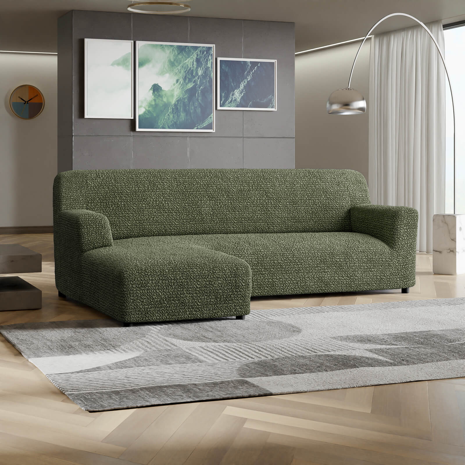 Microfibra - Funda Sofa L Izquierdo Green Sage