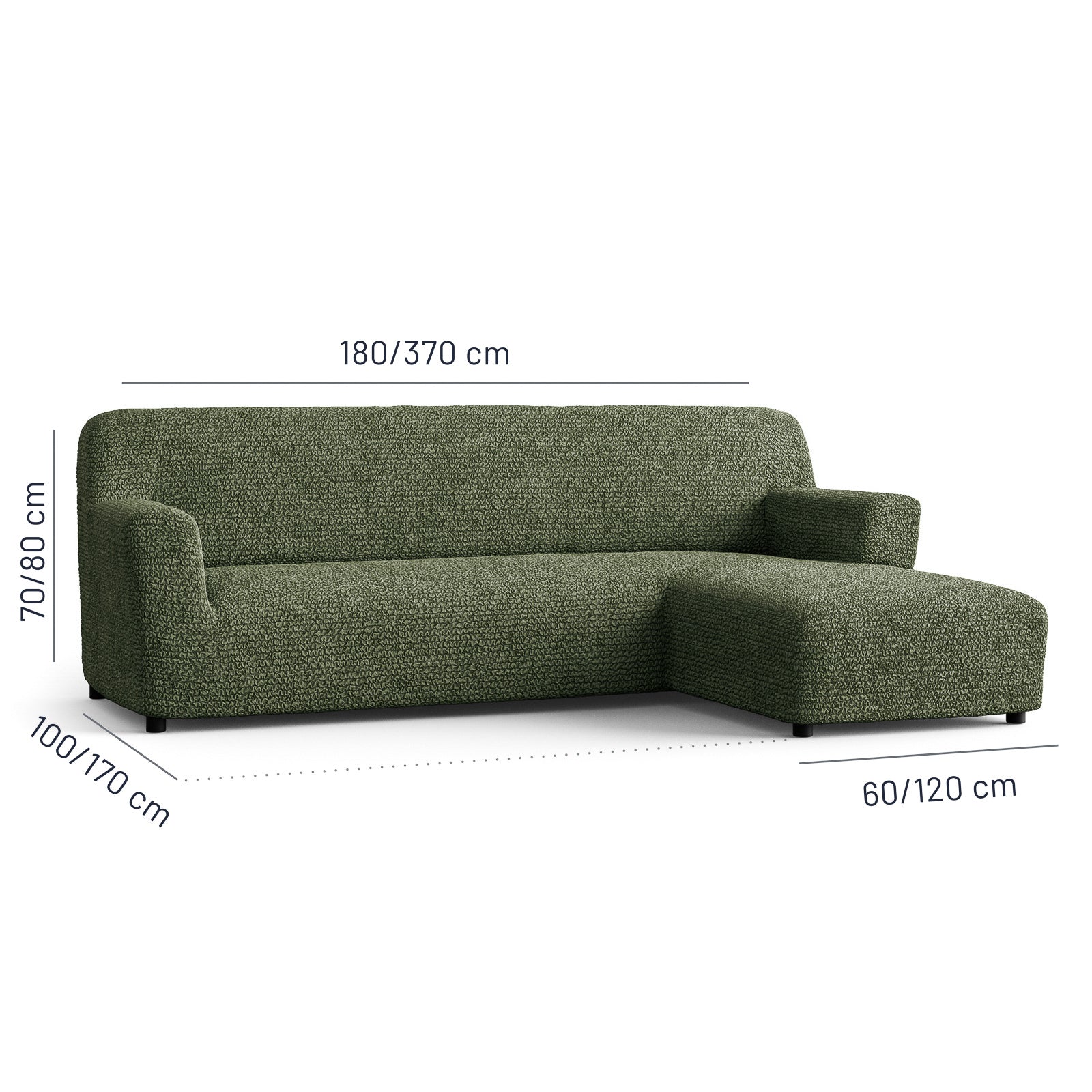 Microfibra - Funda Sofa L Derecho Green Sage