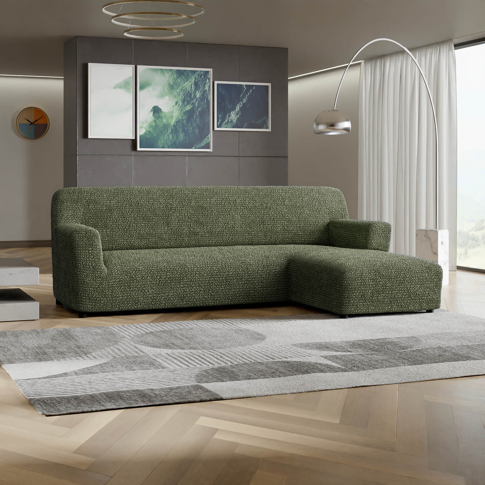 Microfibra - Funda Sofa L Derecho Green Sage