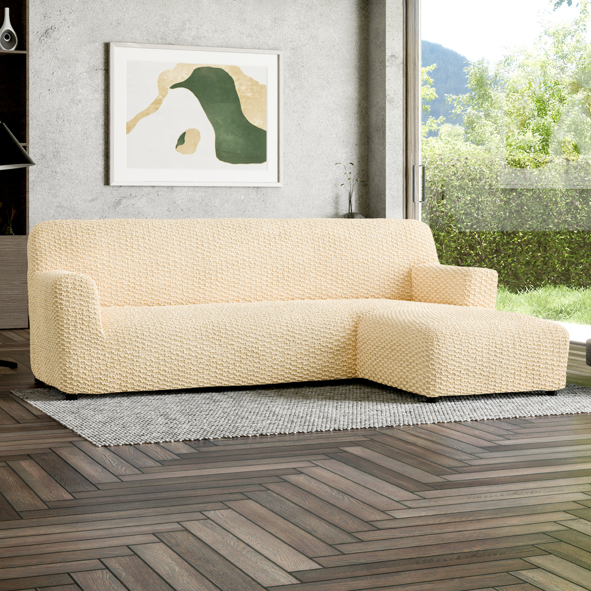 Mosaico - Funda Sofa L Derecho Vanilla
