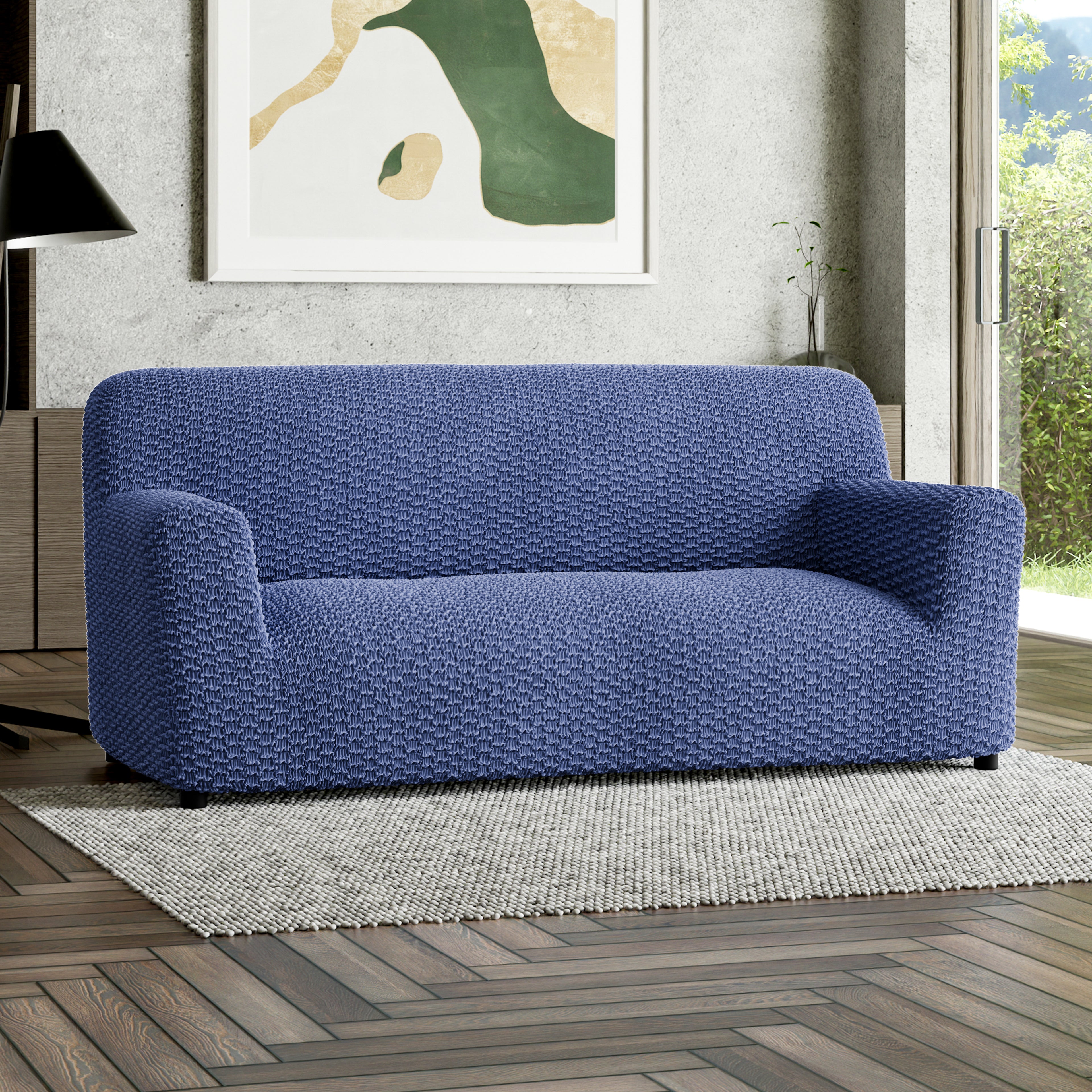 Mosaico - Funda Sofa 3 cuerpos Blue