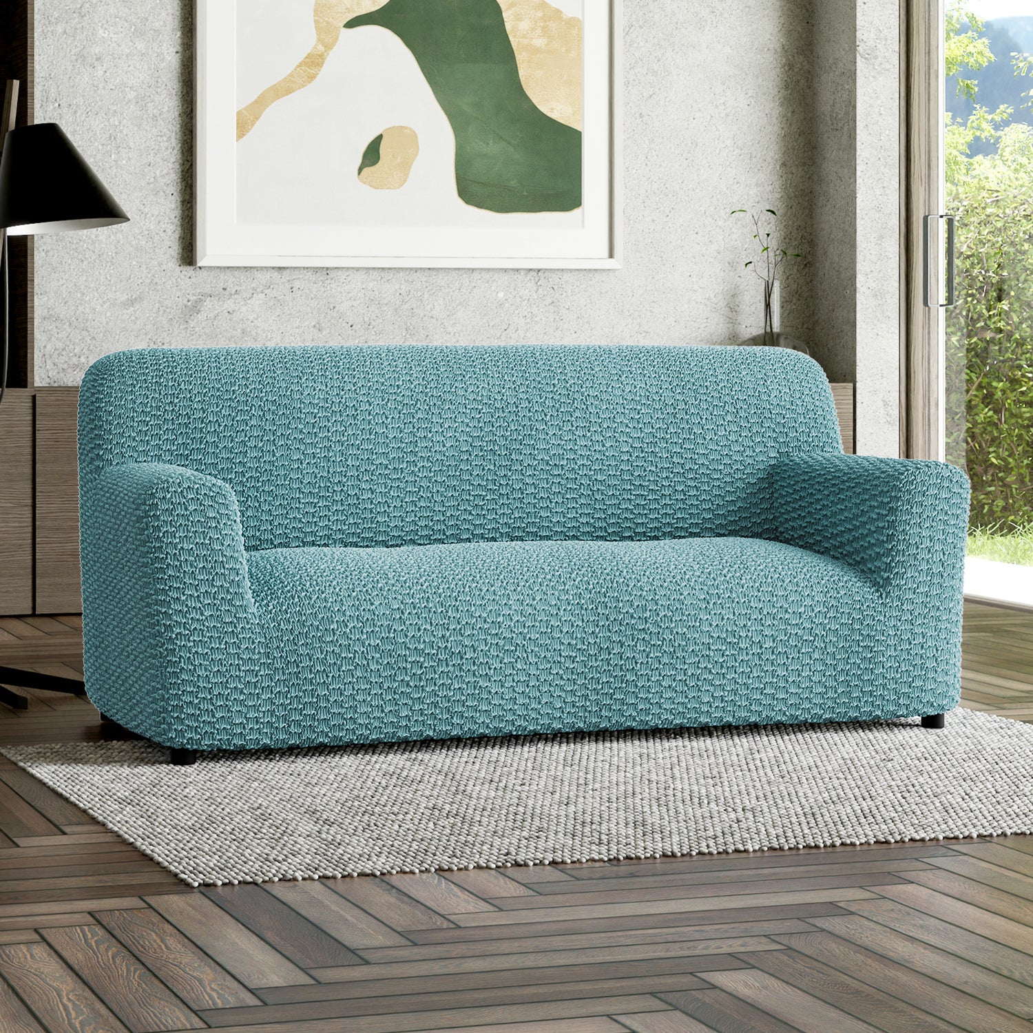 Mosaico - Funda Sofa 3 cuerpos Green Emerald
