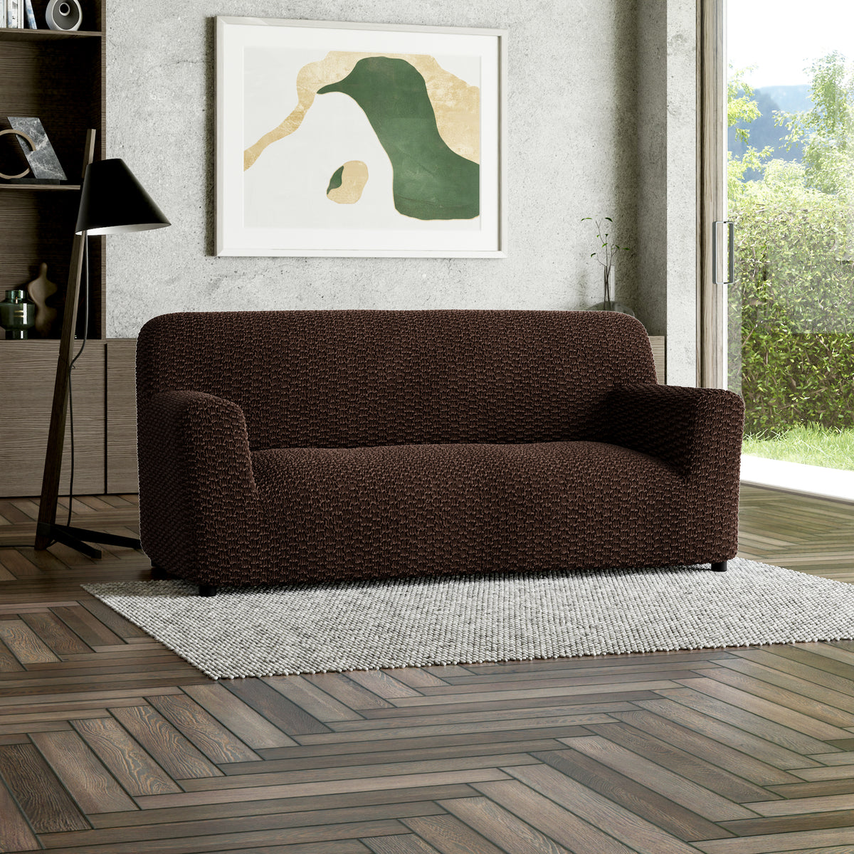 Mosaico - Funda Sofa 3 cuerpos Dark Chocolate