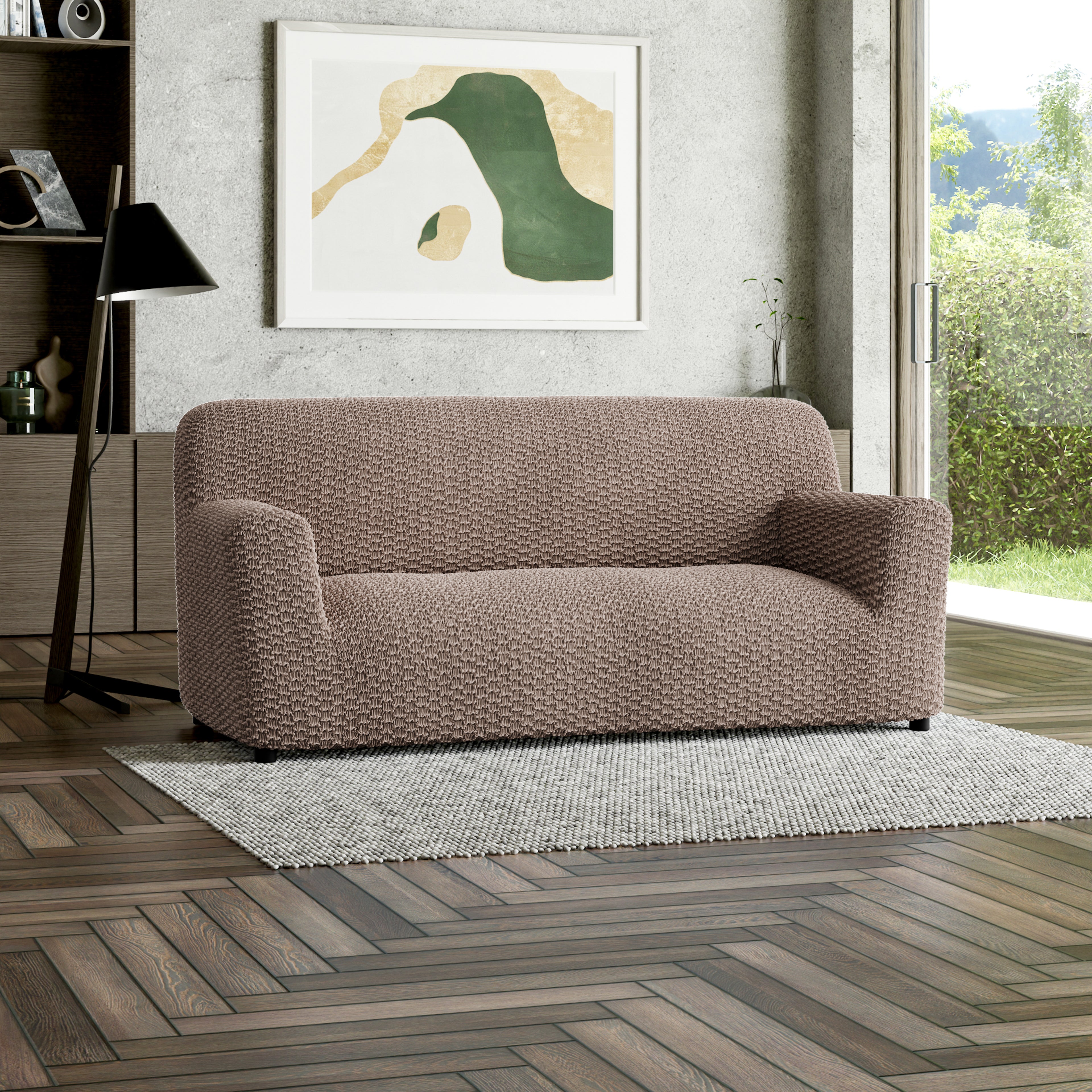 Mosaico - Funda Sofa 3 cuerpos Capuccino