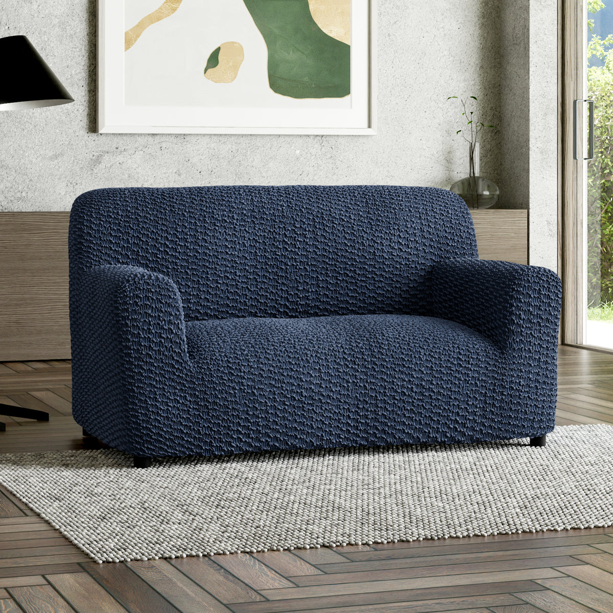Microfibra - Funda Sofa 2 cuerpos Blue Navy