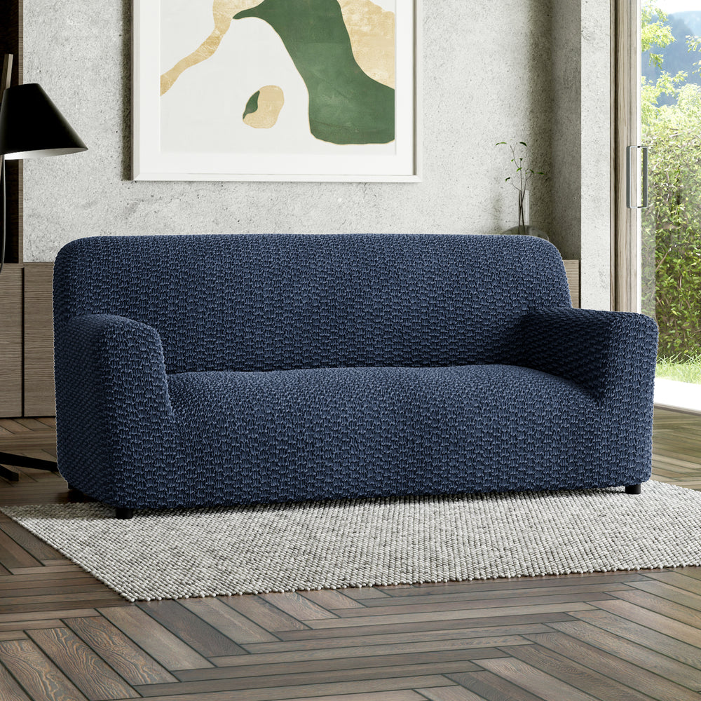 Microfibra - Funda Sofa 3 cuerpos Blue Navy