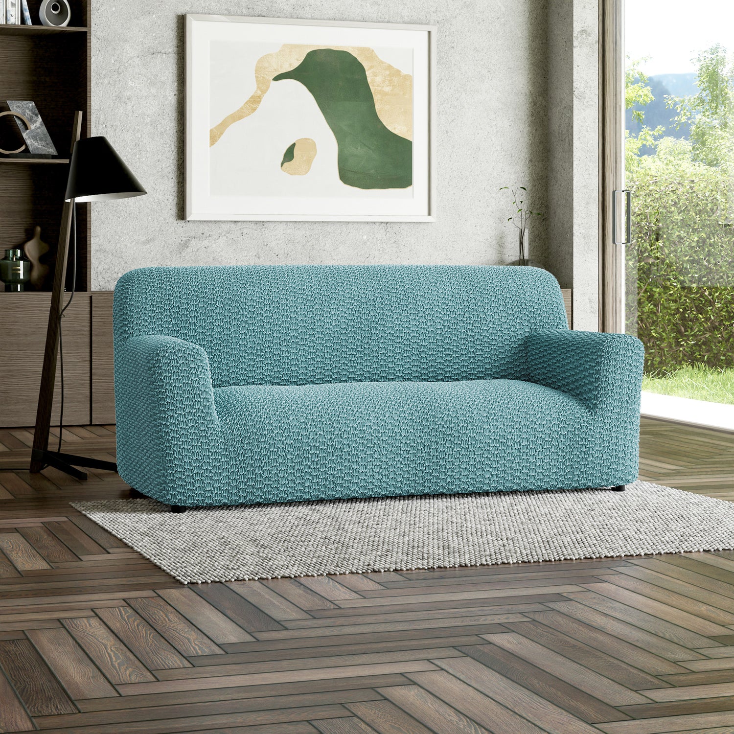 Mosaico - Funda Sofa 3 cuerpos Green Emerald