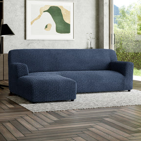 Microfibra - Funda Sofa L Izquierdo Blue Navy