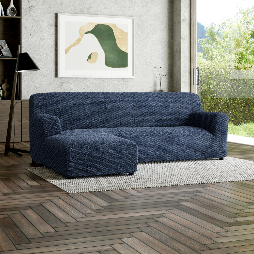 Microfibra - Funda Sofa L Izquierdo Blue Navy
