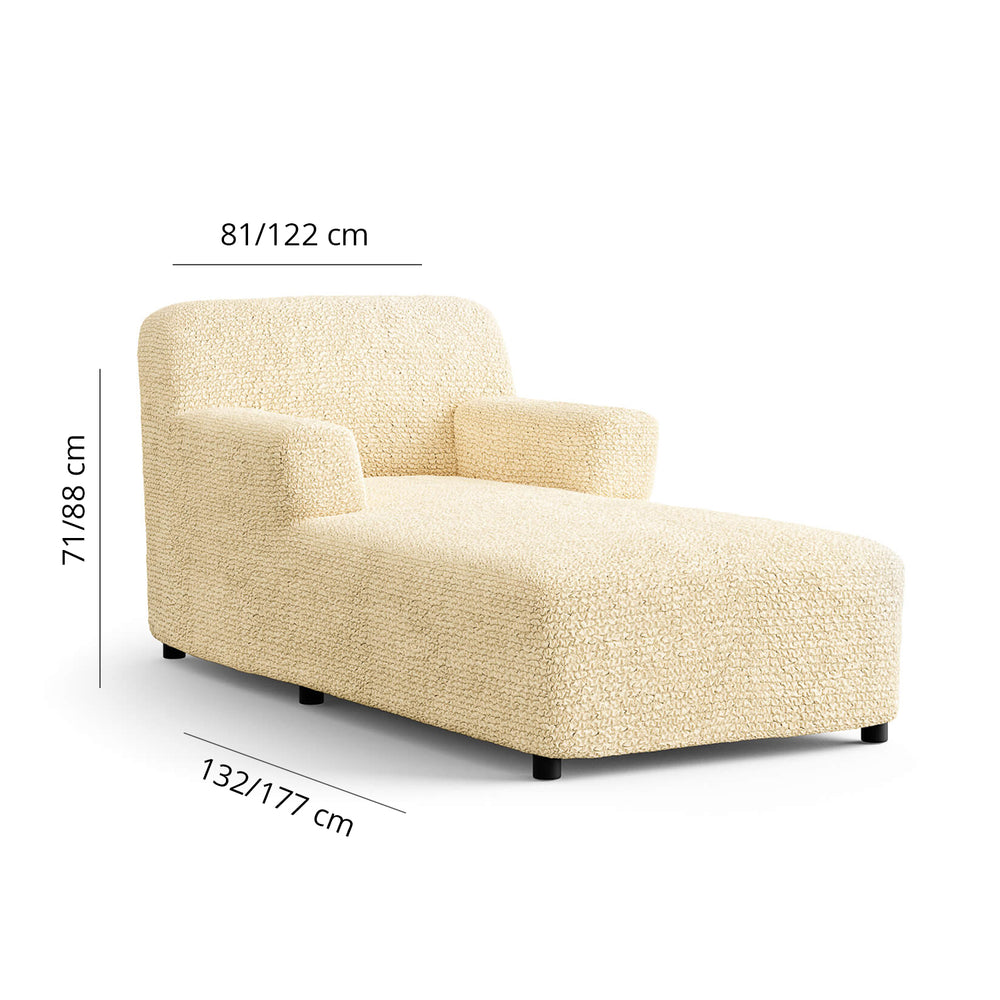 Microfibra - Funda Chaise Lounge Vanilla