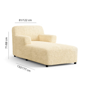 Microfibra - Funda Chaise Lounge Vanilla
