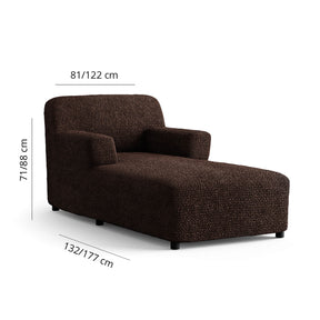 Microfibra - Funda Chaise Lounge Dark Chocolate