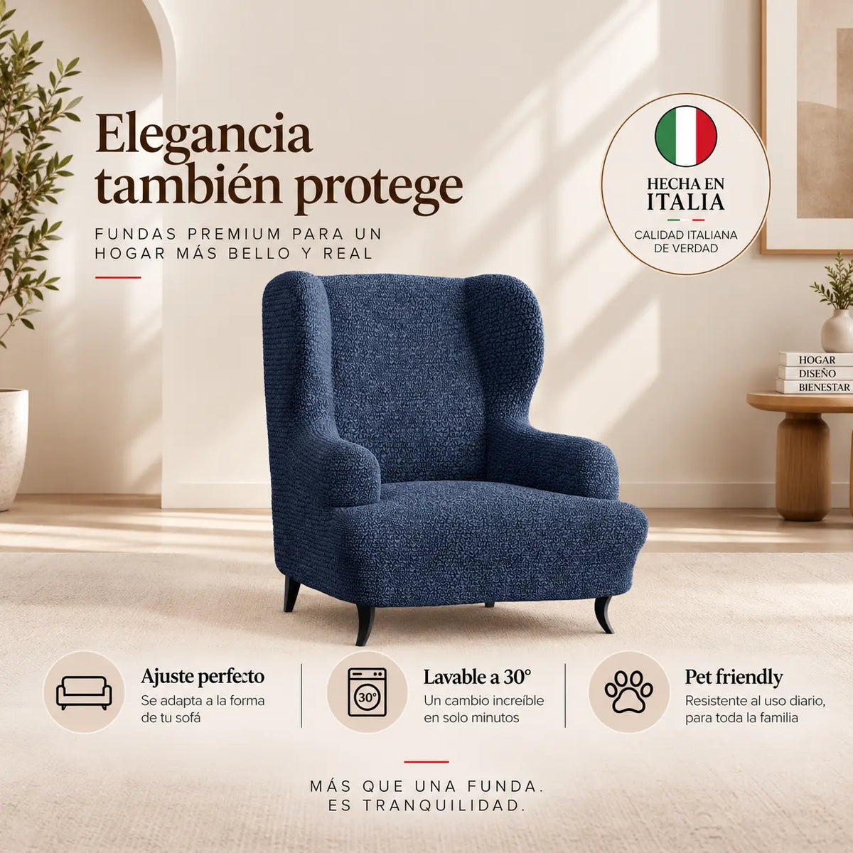 Microfibra - Funda Sitial Blue Navy