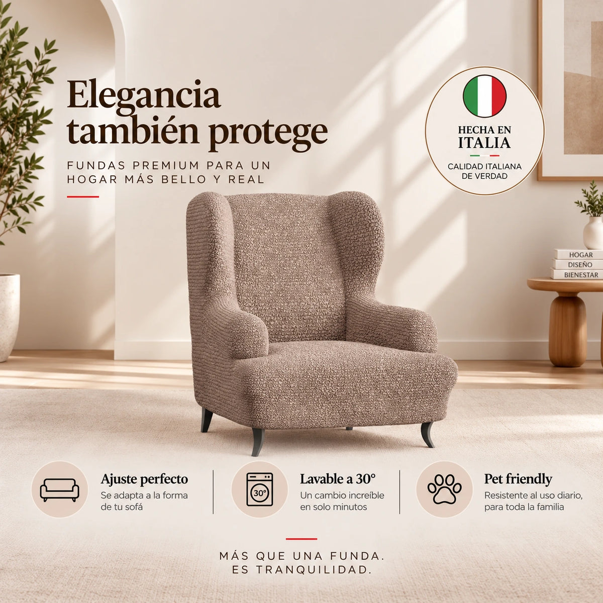 Microfibra - Funda Sitial Capuccino
