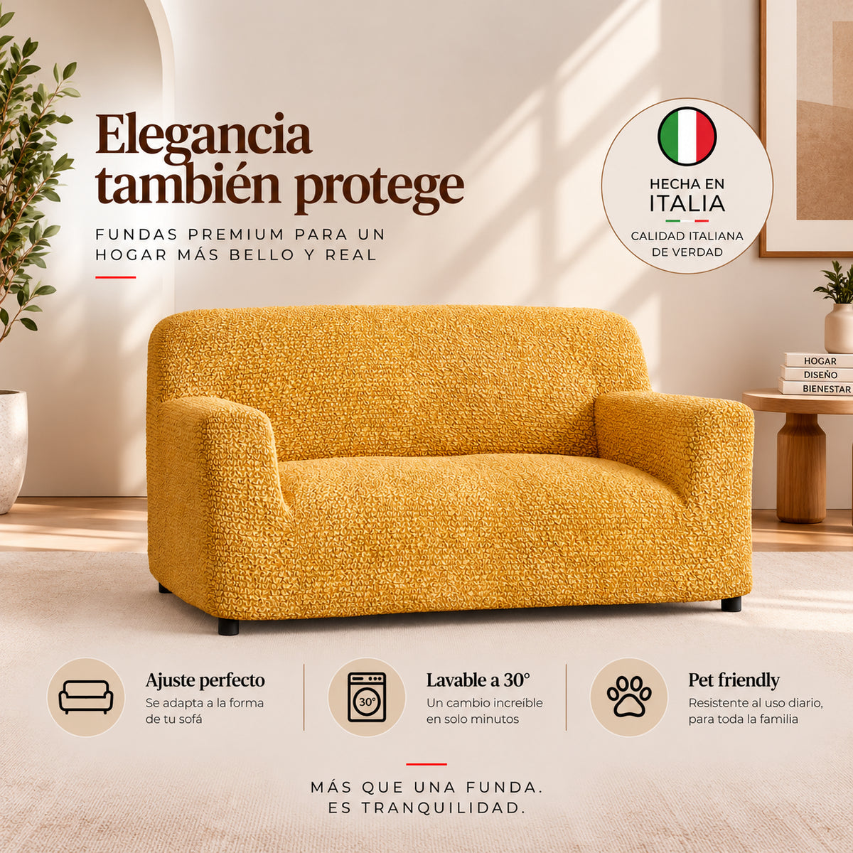Microfibra - Funda Sofa 2 cuerpos Mango